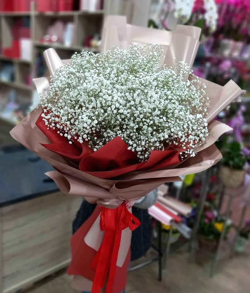Букет Белые хлопья в Поселок имени Куйбышева Букет цветов из: Гипсофила в Поселок имени Куйбышева
