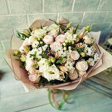 Букет цветов из:  Альстромерии, Розы и Хризантемы #REPLACE_PRED# Поселок имени Куйбышева