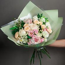 Букет цветов из:  Лизиантусы, Розы и Гвоздики #REPLACE_PRED# Поселок имени Куйбышева