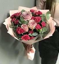 Букет цветов из:  Гвоздики и Розы #REPLACE_PRED# Поселок имени Куйбышева
