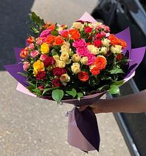 Букет Микс из разноцветных кустовых роз #REPLACE_PRED# Поселок имени Куйбышева